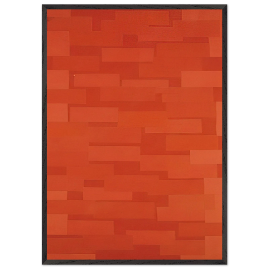 Number 5 Red Wall - 1952 - Ad Reinhardt 70x100 cm / 28x40 inches Framed Art Print – Black Wooden Frame