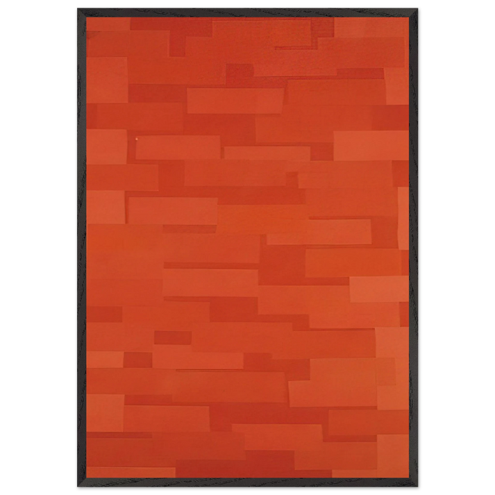 Number 5 Red Wall - 1952 - Ad Reinhardt 70x100 cm / 28x40 inches Framed Art Print – Black Wooden Frame