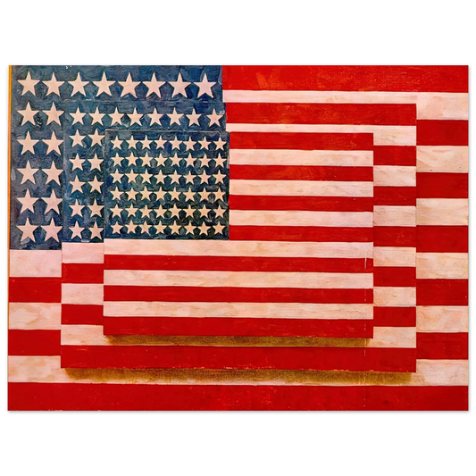 Jasper Johns - THREE FLAGS 1958  75x100 cm / 30x40inches Fine Art Poster