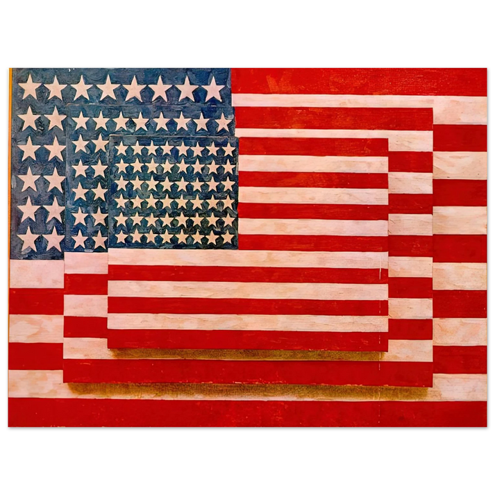 Jasper Johns - THREE FLAGS 1958  75x100 cm / 30x40inches Fine Art Poster