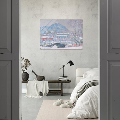 Norway, Sandviken Village in the Snow - claude monet Acrylic Print - 70x100 cm / 28x40″ inches