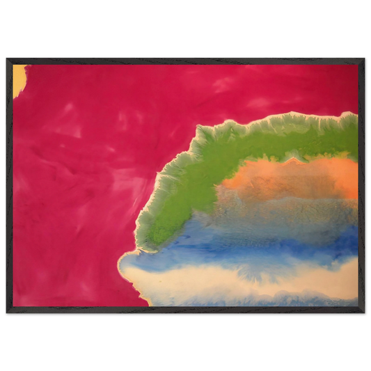Red Wall - 1970 - Ronnie Landfield 70x100 cm / 28x40 inches Framed Art Print – Black Wooden Frame
