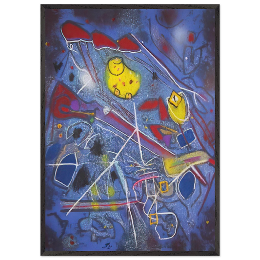 REDNESS OF BLUE 1996 - Roberto Matta 70x100 cm / 28x40 inches Framed Art Print – Black Wooden Frame
