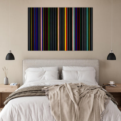 Black Grey Beat - 1964 - Gene Davis Art Prints - 100x150 cm / 40x60″ inches | Gene Davis Poster | Gene Davis Prints