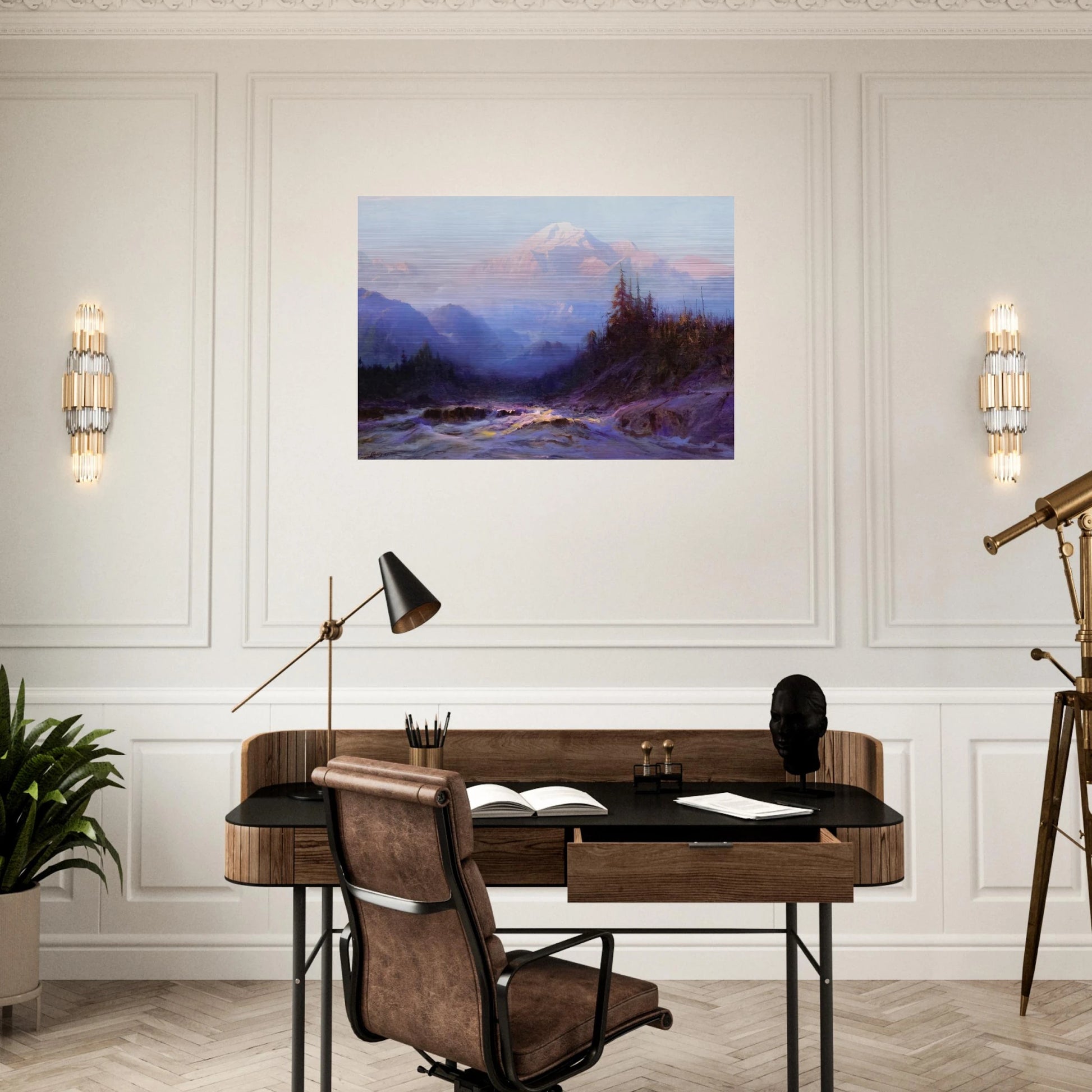 Mount McKinley - 1925 - Sydney Laurence Brushed Aluminum Print - 70x100 cm / 28x40 inches | Sydney Laurence Aluminum Print | Sydney Laurence Prints