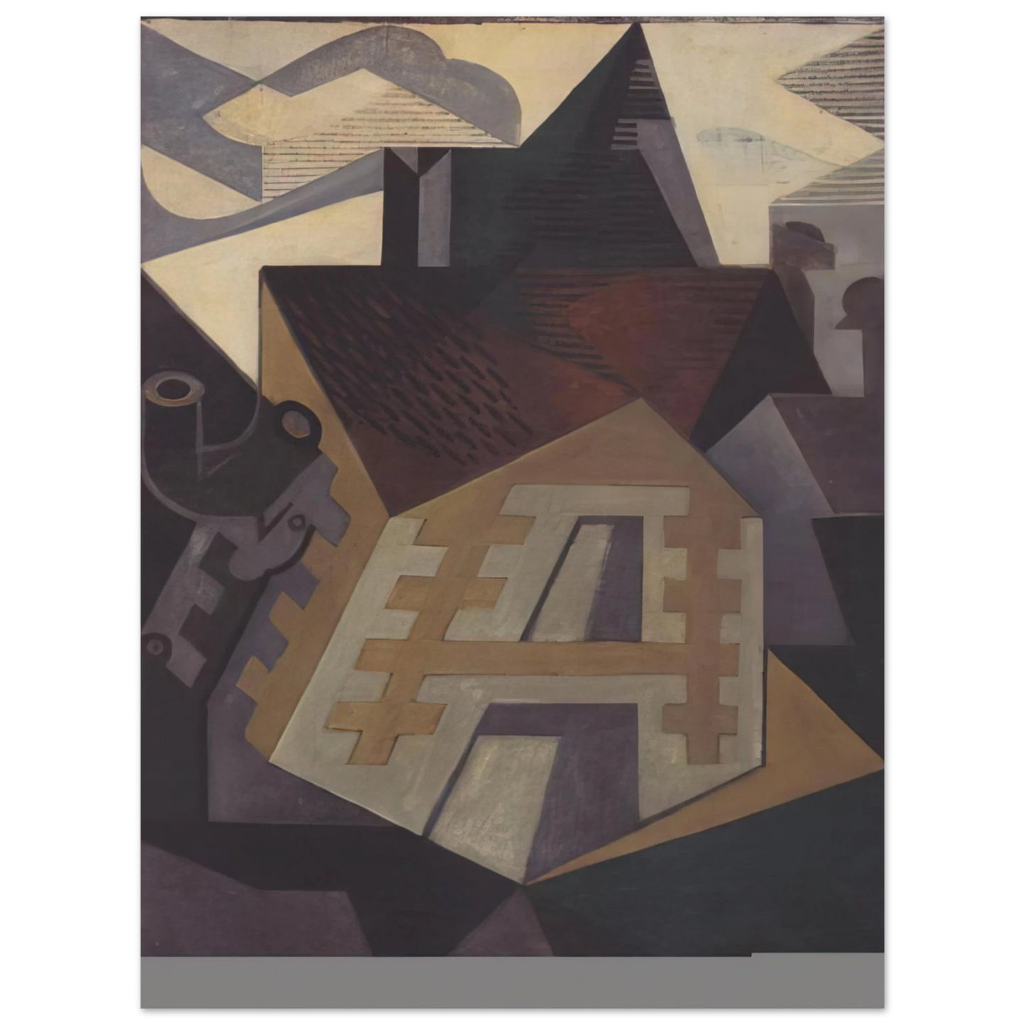 Juan Gris - LANDSCAPE AT BEAULIEU 1918  75x100 cm / 30x40inches Fine Art Poster
