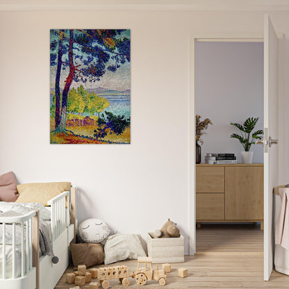 Afternoon at Pardigon, Var - Henri-Edmond Cross Brushed Aluminum Print - 70x100 cm / 28x40 inches | Henri-Edmond Cross Aluminum Print | Henri-Edmond Cross Prints