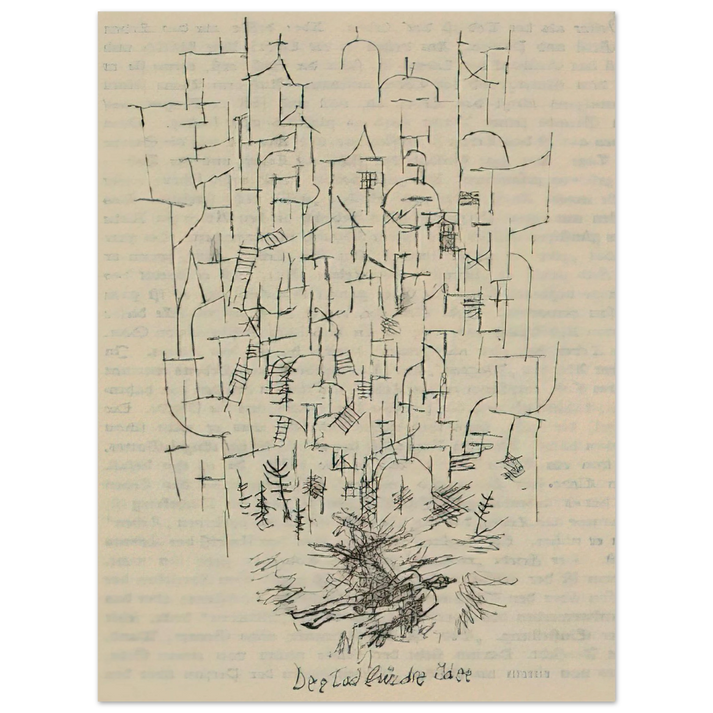 Paul Klee - DEATH FOR THE IDEA 1915  75x100 cm / 30x40inches Fine Art Poster