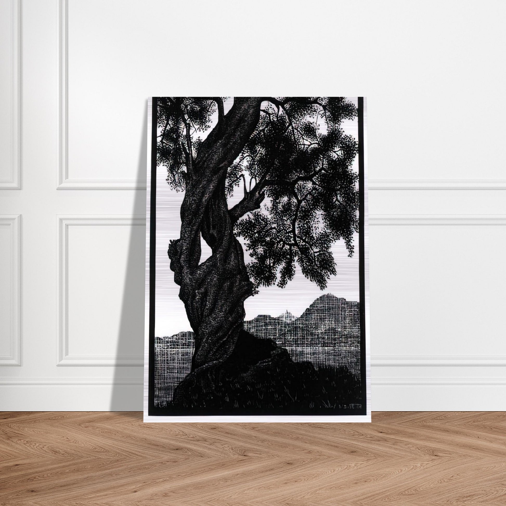 OLD OLIVE TREE CORSICA - MC Escher Brushed Aluminum Print - 70x100 cm / 28x40 inches | MC Escher Aluminum Print | MC Escher Prints