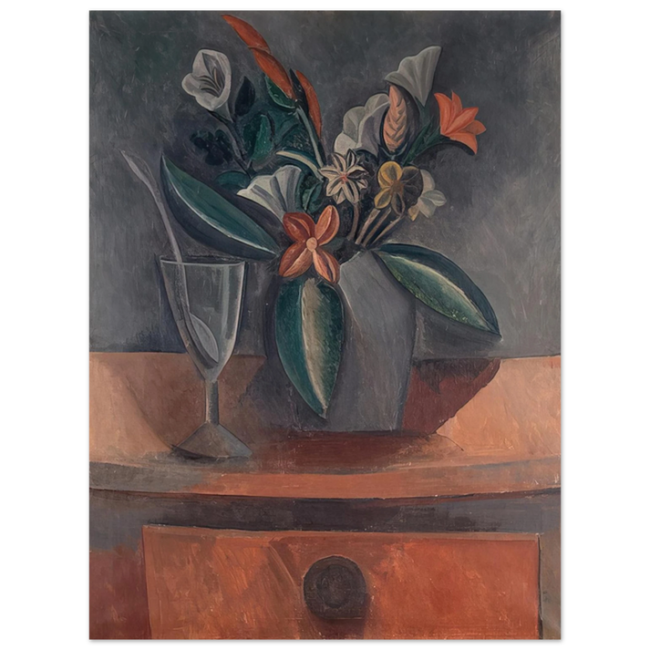 Pablo Picasso - Flowers in a Grey Jar - 1908  75x100 cm / 30x40inches Fine Art Poster