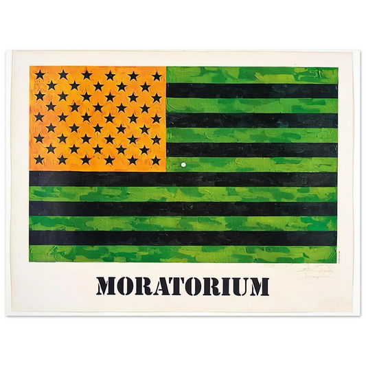 Jasper Johns - MORATORIUM FLAG  75x100 cm / 30x40inches Fine Art Poster