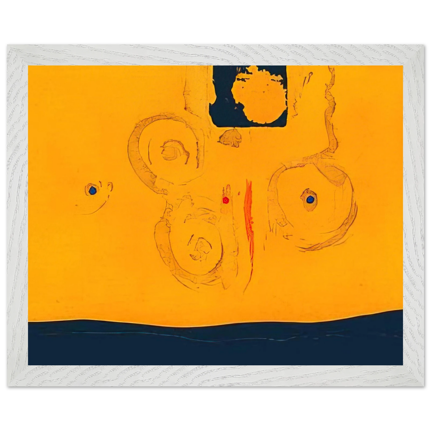 Helen Frankenthaler - Plaza Real - 1988 Wall art - 15x20 cm / 6x8 inches - Premium Wooden Framed Poster With Fine Art Paper-canvas - Wood frame