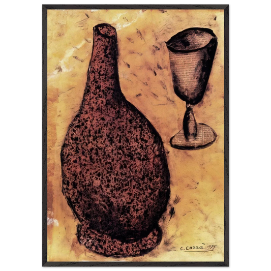 IL FIASCO 1915 - Carlo Carra 70x100 cm / 28x40 inches Framed Art Print – Black Wooden Frame