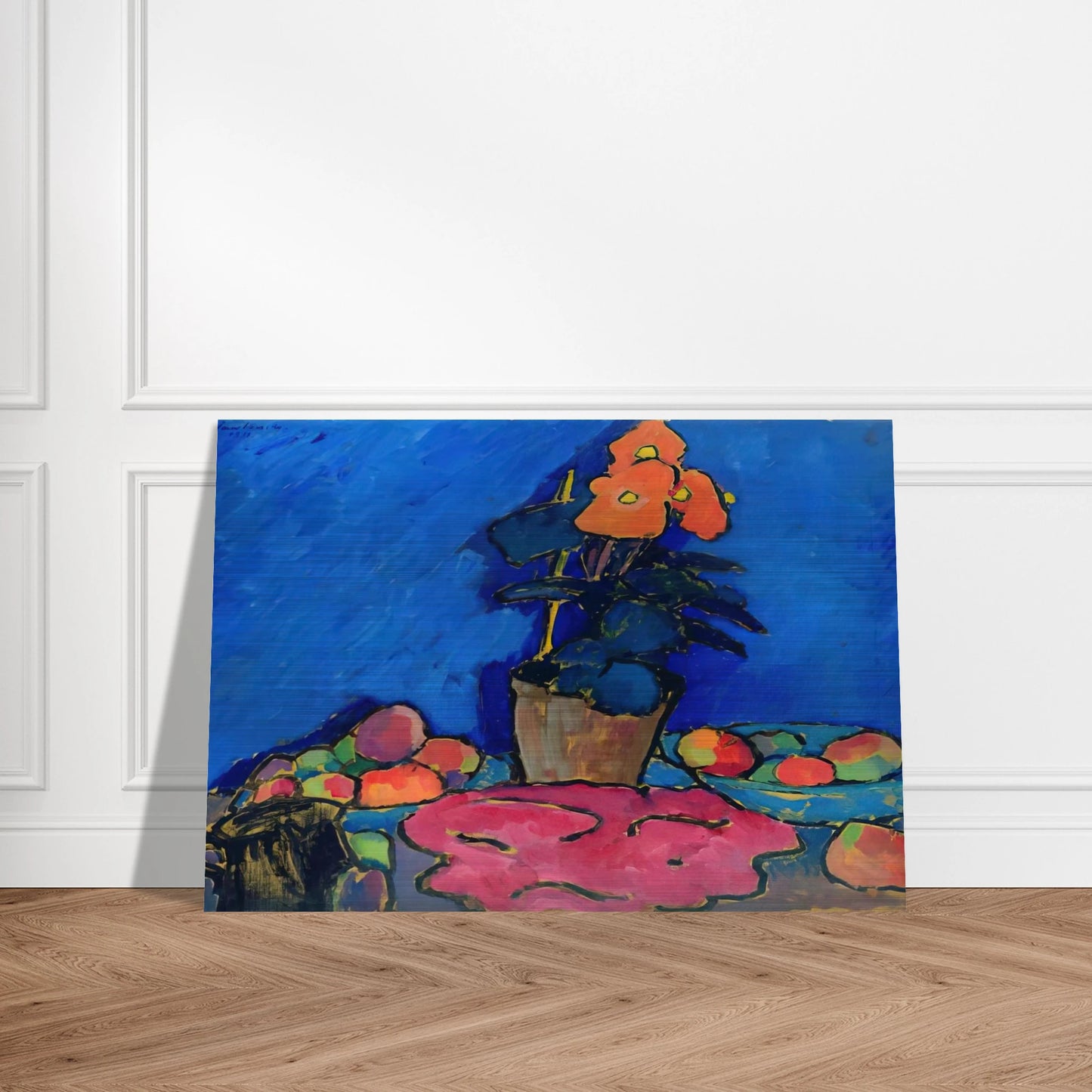 STILL LIFE WITH BEGONIA 1911 - Alexej von Jawlensky Brushed Aluminum Print - 70x100 cm / 28x40 inches | Alexej von Jawlensky Aluminum Print | Alexej von Jawlensky Prints