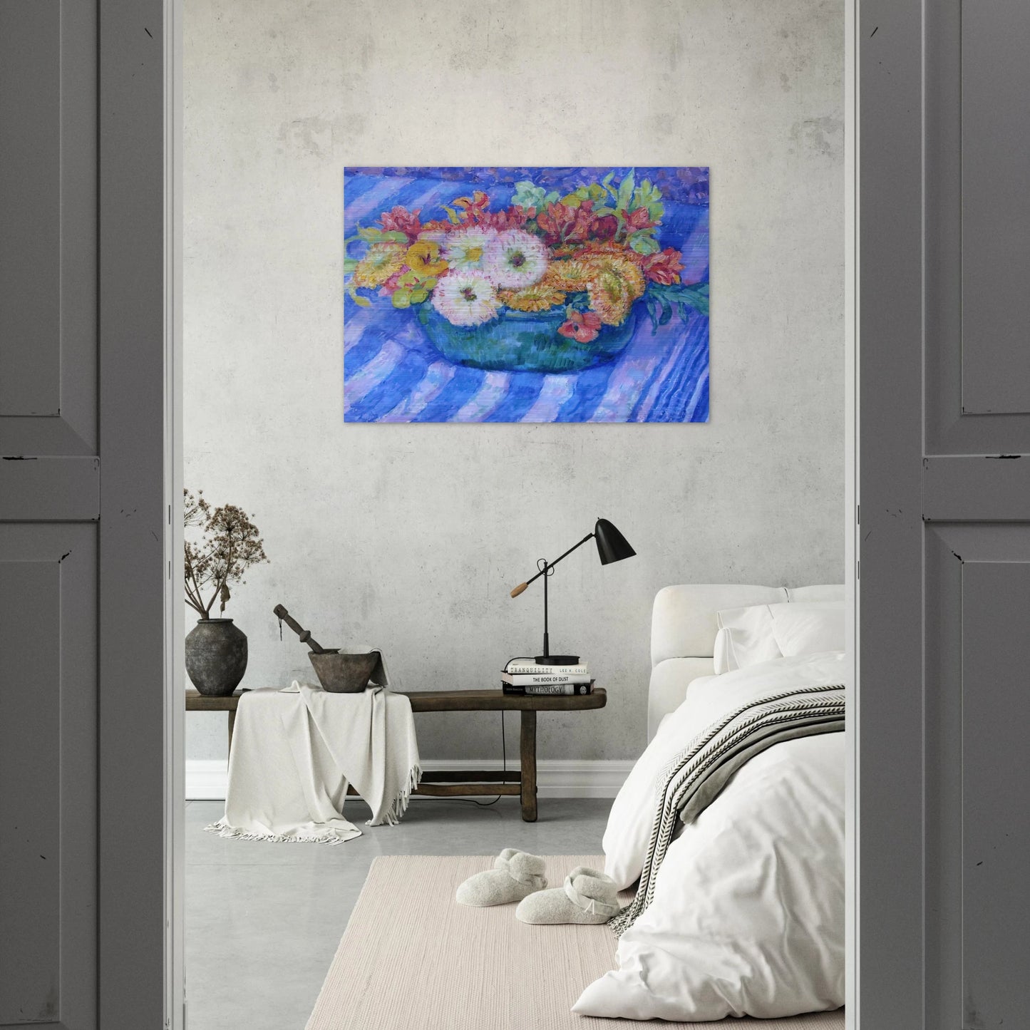 YELLOW BOUQUET 1917 - Theo van Rysselberghe Brushed Aluminum Print - 70x100 cm / 28x40 inches | Theo van Rysselberghe Aluminum Print | Theo van Rysselberghe Prints