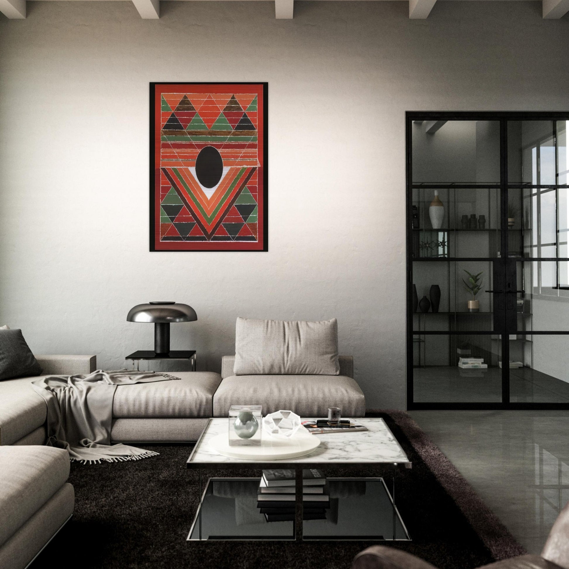 Bijh - Abstract Art - S. H. Raza Brushed Aluminum Print - 70x100 cm / 28x40 inches | S. H. Raza Aluminum Print | S. H. Raza Prints