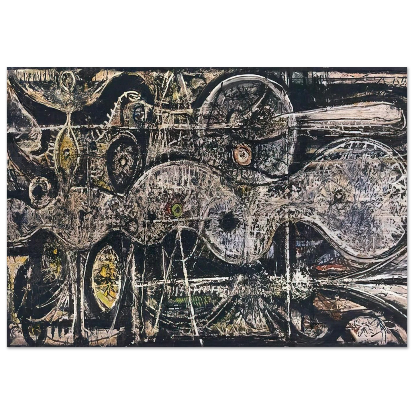 Undulation - 1942 - Richard Pousette-Dart Brushed Aluminum Print - 70x100 cm / 28x40 inches | Richard Pousette-Dart Aluminum Print | Richard Pousette-Dart Prints