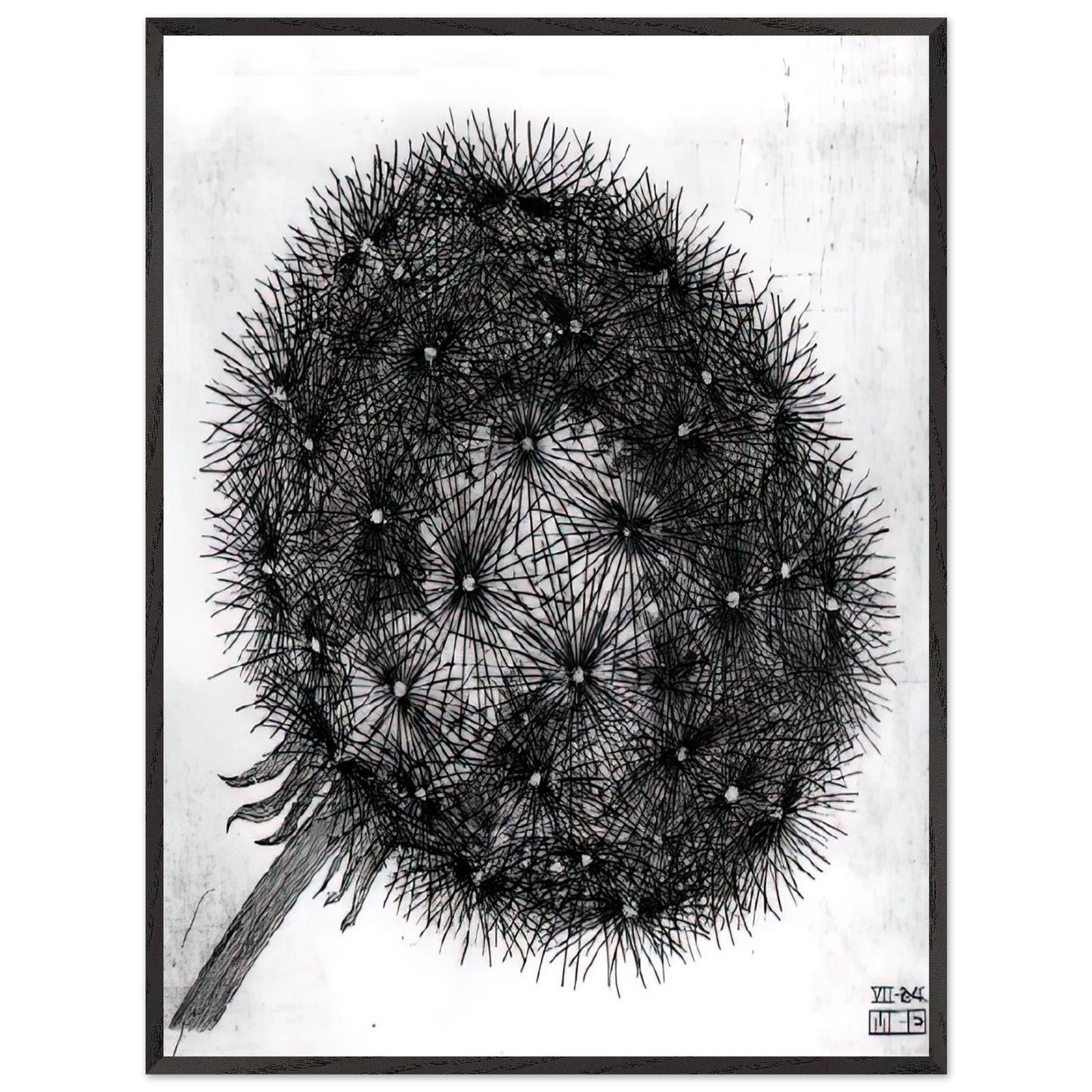 MC Escher - BLOWBALL I Wall Art - 30x40 cm / 12x16 inches - Premium Wooden Framed Poster With Fine Art Paper-canvas - White frame