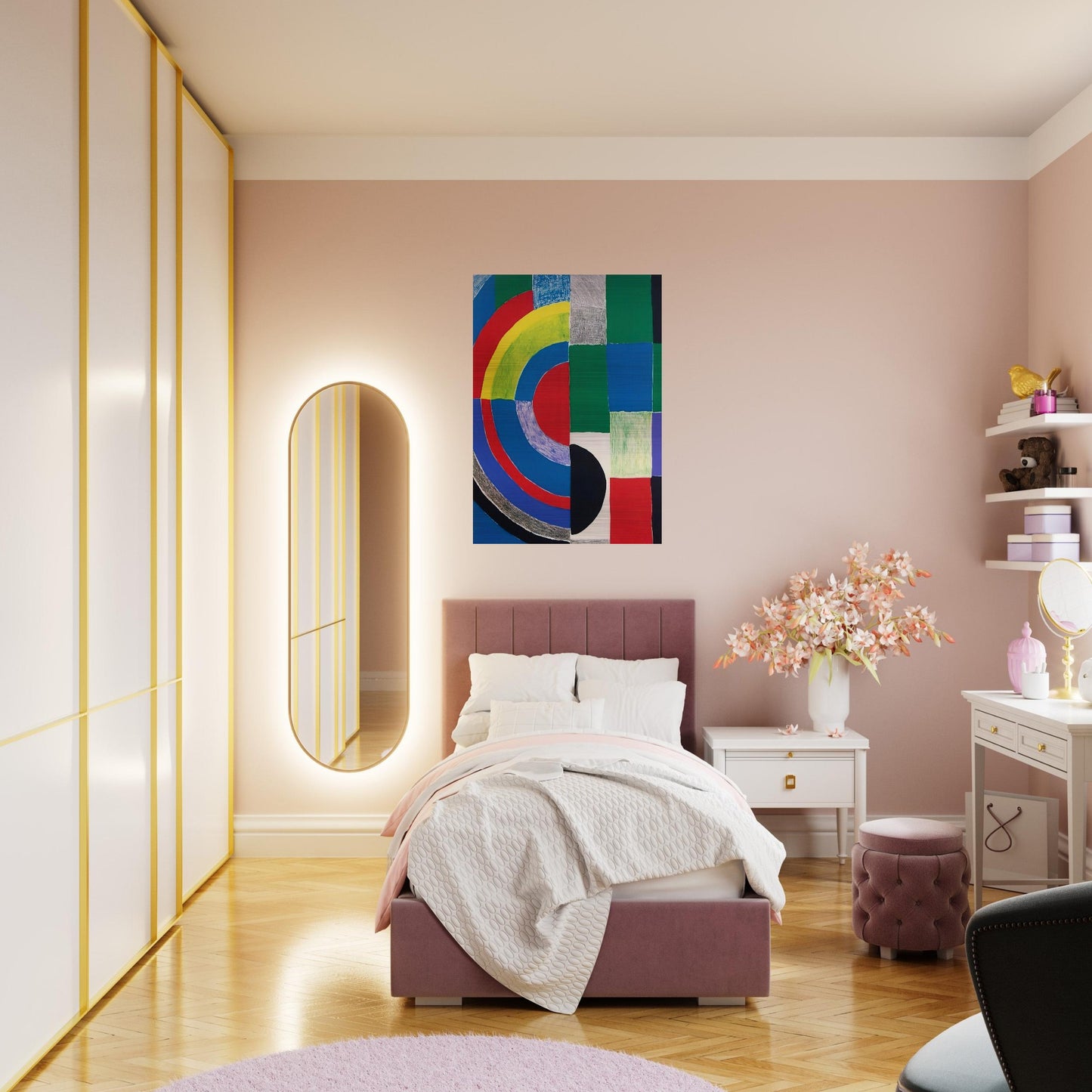 COLOR RHYTHMS - Sonia Delaunay Brushed Aluminum Print - 70x100 cm / 28x40 inches | Sonia Delaunay Aluminum Print | Sonia Delaunay Prints