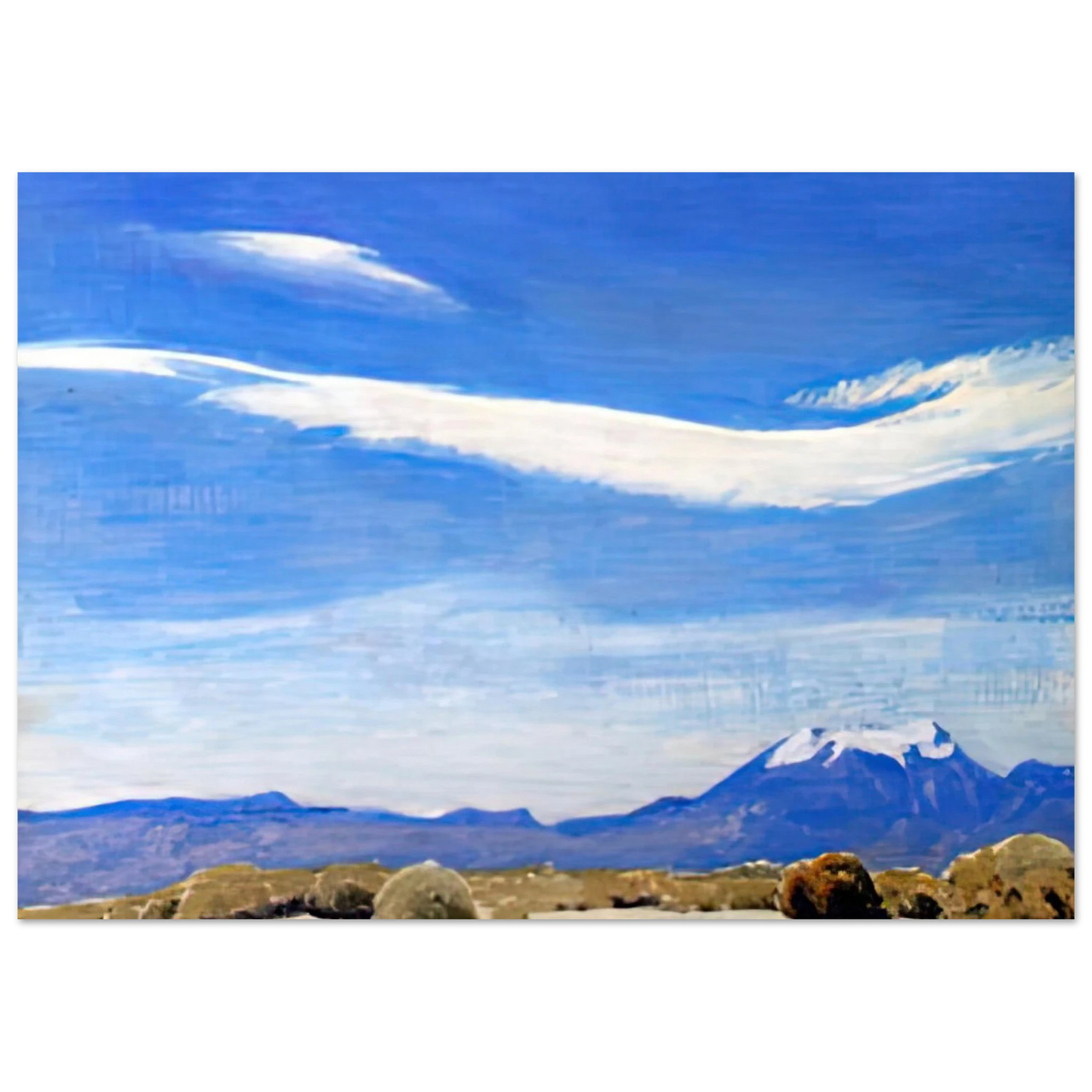 Maynard Dixon - THE CLOUD COACHELLA VALLEY CALIFORNIA 1940 Wall art - 40x50 cm / 16x20 inches - Premium Wooden Framed Poster With Fine Art Paper-canvas - Black frame