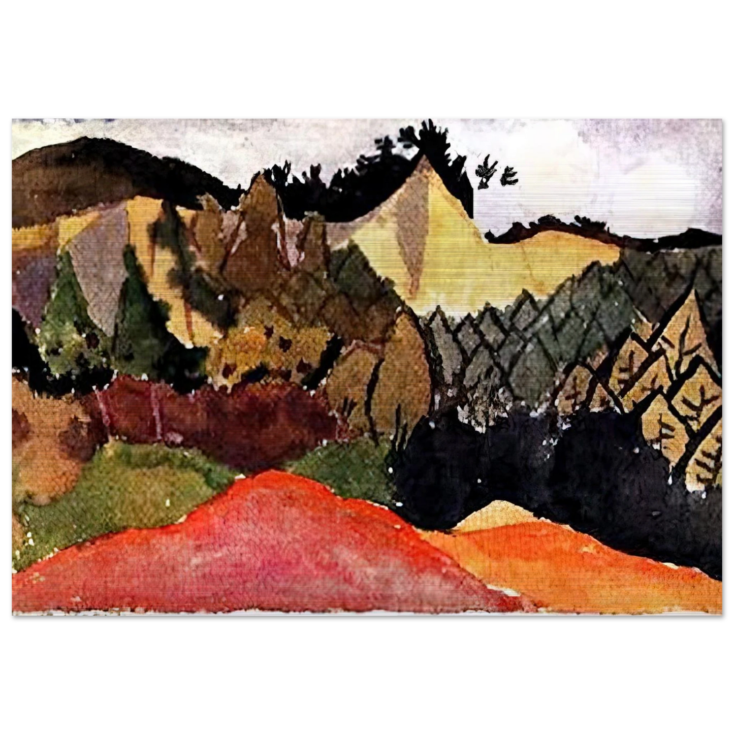 IN THE QUARRY - Paul Klee Brushed Aluminum Print - 70x100 cm / 28x40 inches | Paul Klee Aluminum Print | Paul Klee Prints