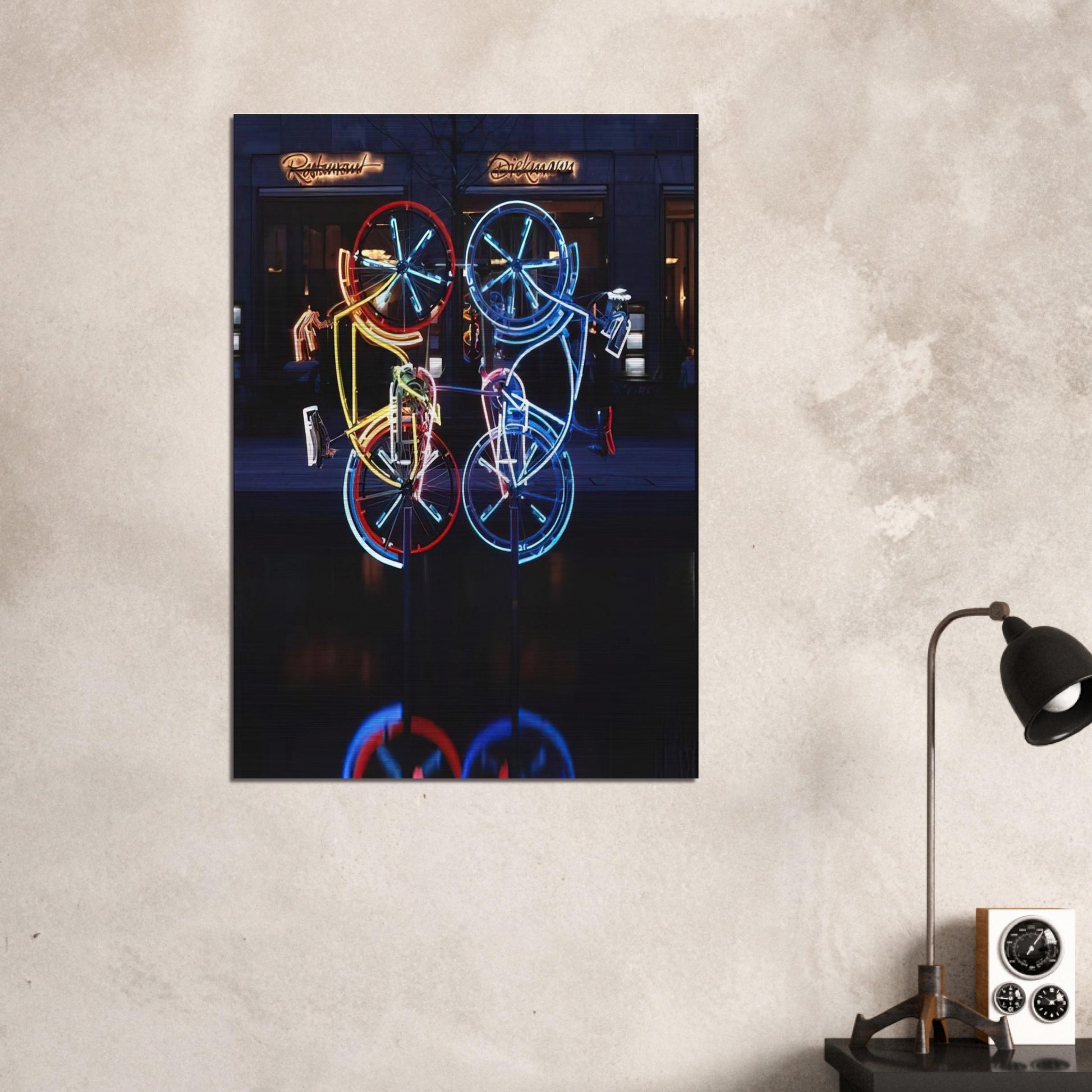 RIDING BIKES 1998 - Robert Rauschenberg Brushed Aluminum Print - 70x100 cm / 28x40 inches | Robert Rauschenberg Aluminum Print | Robert Rauschenberg Prints