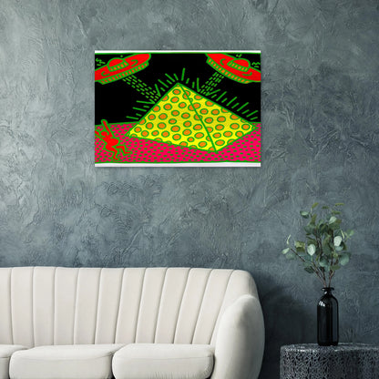 UNTITLED 1983 3 - Keith Haring Brushed Aluminum Print - 70x100 cm / 28x40 inches | Keith Haring Aluminum Print | Keith Haring Prints