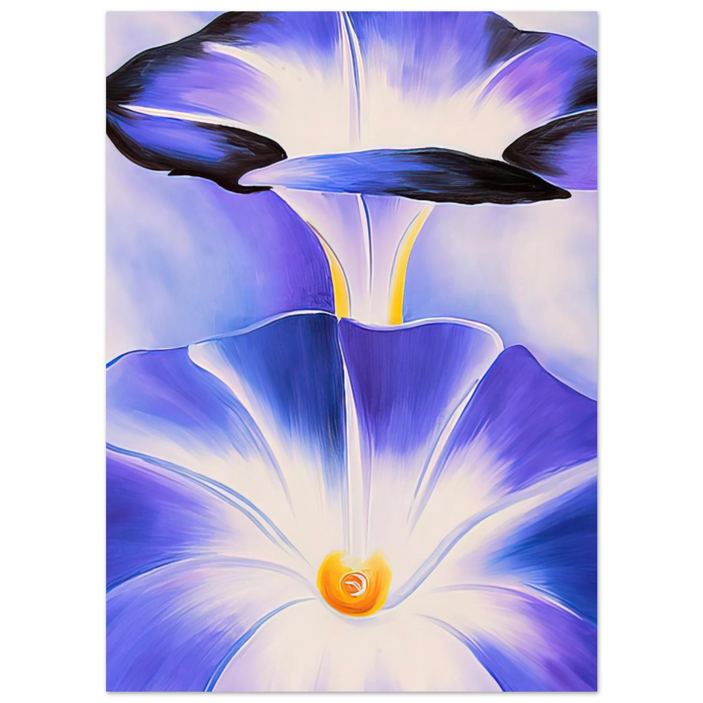 Georgia O'Keeffe - Blue Morning Glories Fine Art Poster