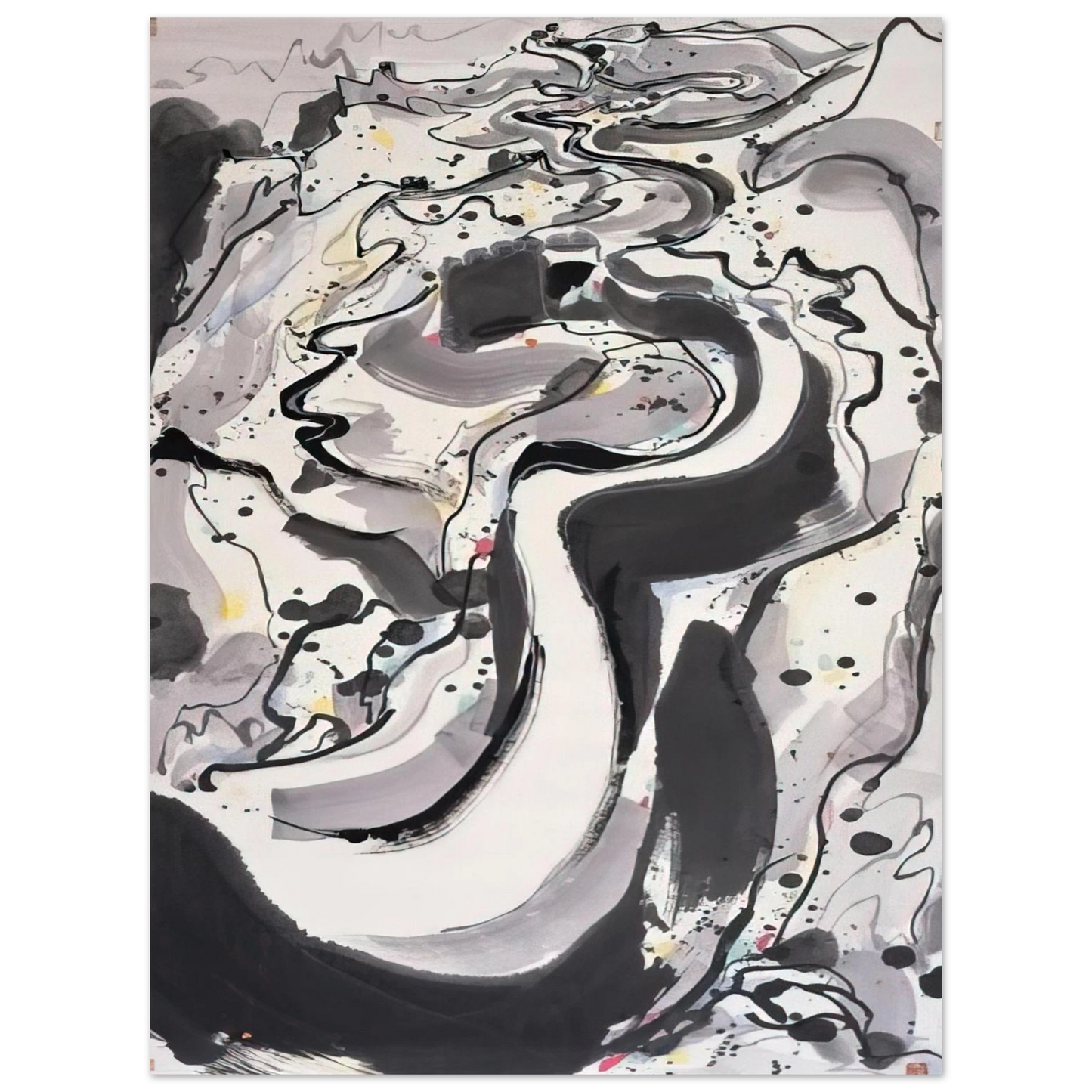 Wu Guanzhong - The Great Wall I - 1986  75x100 cm / 30x40inches Fine Art Poster