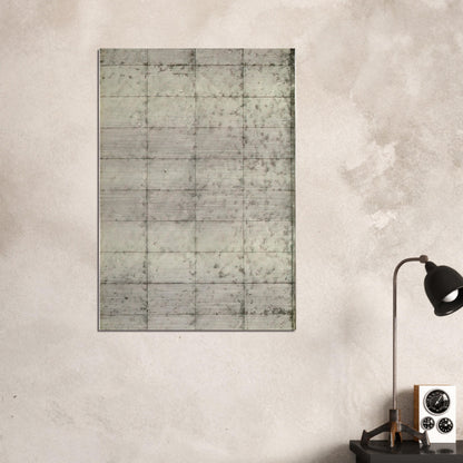 Untitled Black and Cream Grid - 1964 - Brice Marden Brushed Aluminum Print - 70x100 cm / 28x40 inches | Brice Marden Aluminum Print | Brice Marden Prints