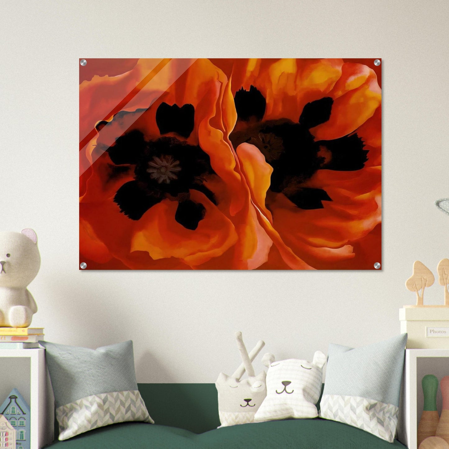 Oriental Poppies - Georgia O'Keeffe Acrylic Print - 70x100 cm / 28x40″ inches | Georgia O'Keeffe Wall Art | Georgia O'Keeffe Prints