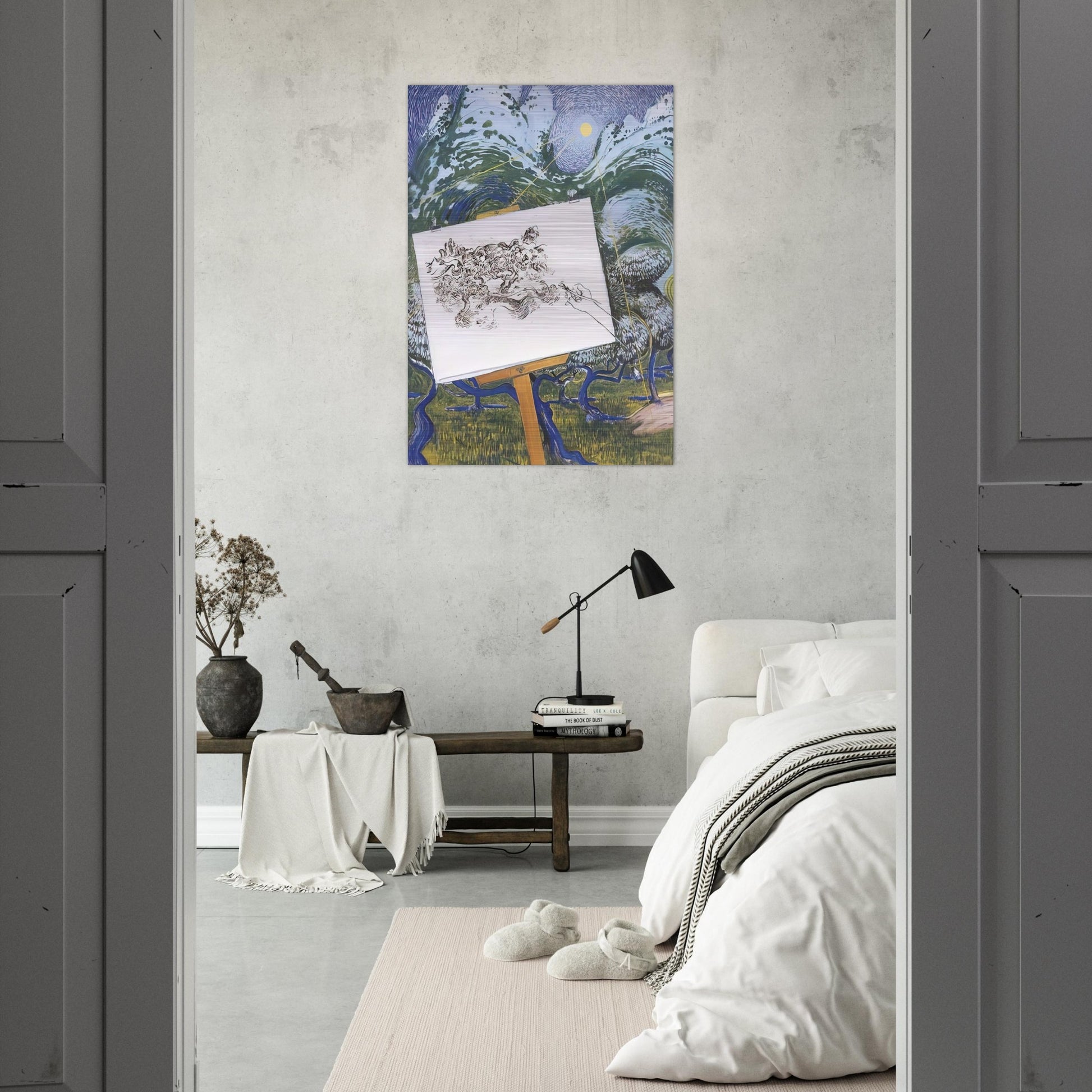 St-Remy de Provence - 1983 - Brett Whiteley Brushed Aluminum Print - 70x100 cm / 28x40 inches | Brett Whiteley Aluminum Print | Brett Whiteley Prints