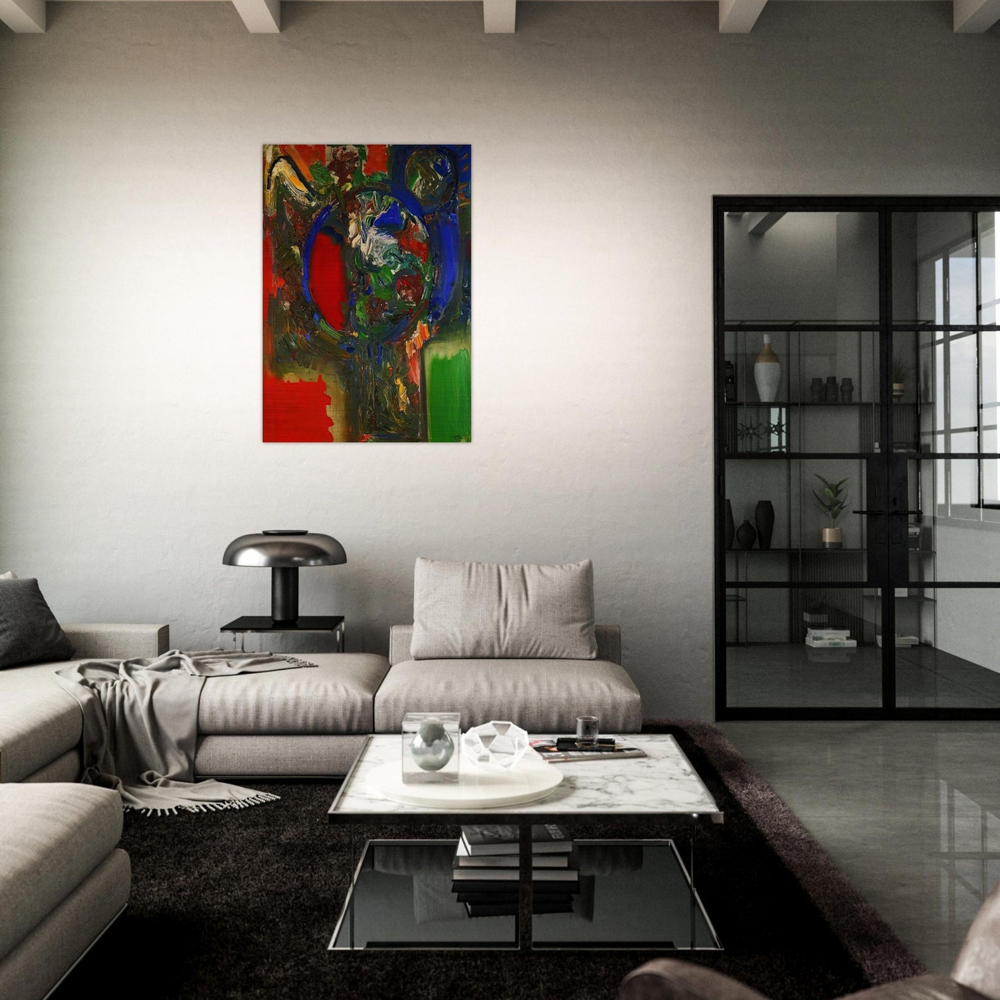 The Bouquet - Hans Hofmann Brushed Aluminum Print - 70x100 cm / 28x40 inches | Hans Hofmann Aluminum Print | Hans Hofmann Prints