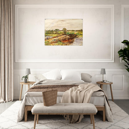 Bridge at Old Lyme 02 - Childe Hassam Acrylic Print - 70x100 cm / 28x40″ inches | Childe Hassam Wall Art | Childe Hassam Prints
