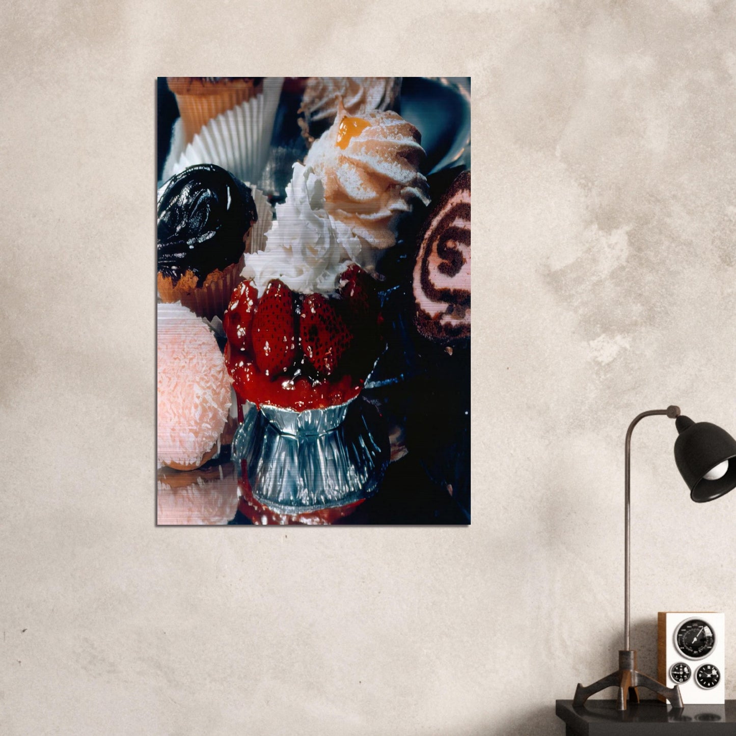 STRAWBERRY TART SUPREME 1974 - Audrey Flack Brushed Aluminum Print - 70x100 cm / 28x40 inches | Audrey Flack Aluminum Print | Audrey Flack Prints