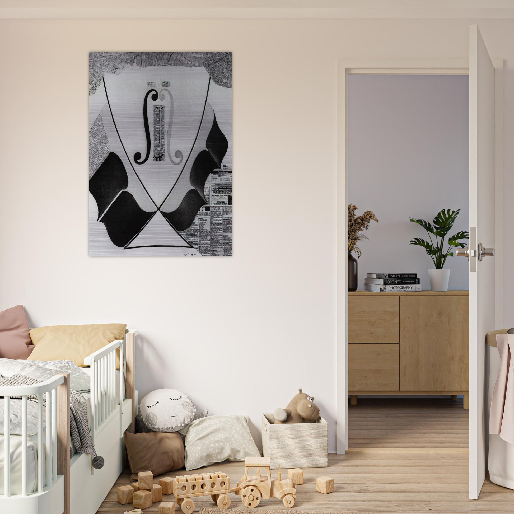 UNTITLED HEAD OF A SPANISH NOBLEMAN FASHIONED BY THE CATASTROPHE MODEL FROM A SWALLOW S TAIL - Salvador Dali Brushed Aluminum Print - 70x100 cm / 28x40 inches | Salvador Dali Aluminum Print | Salvador Dali Prints