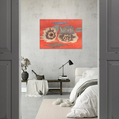 THE PLACE OF THE TWINS 1929 - Paul Klee Brushed Aluminum Print - 70x100 cm / 28x40 inches | Paul Klee Aluminum Print | Paul Klee Prints