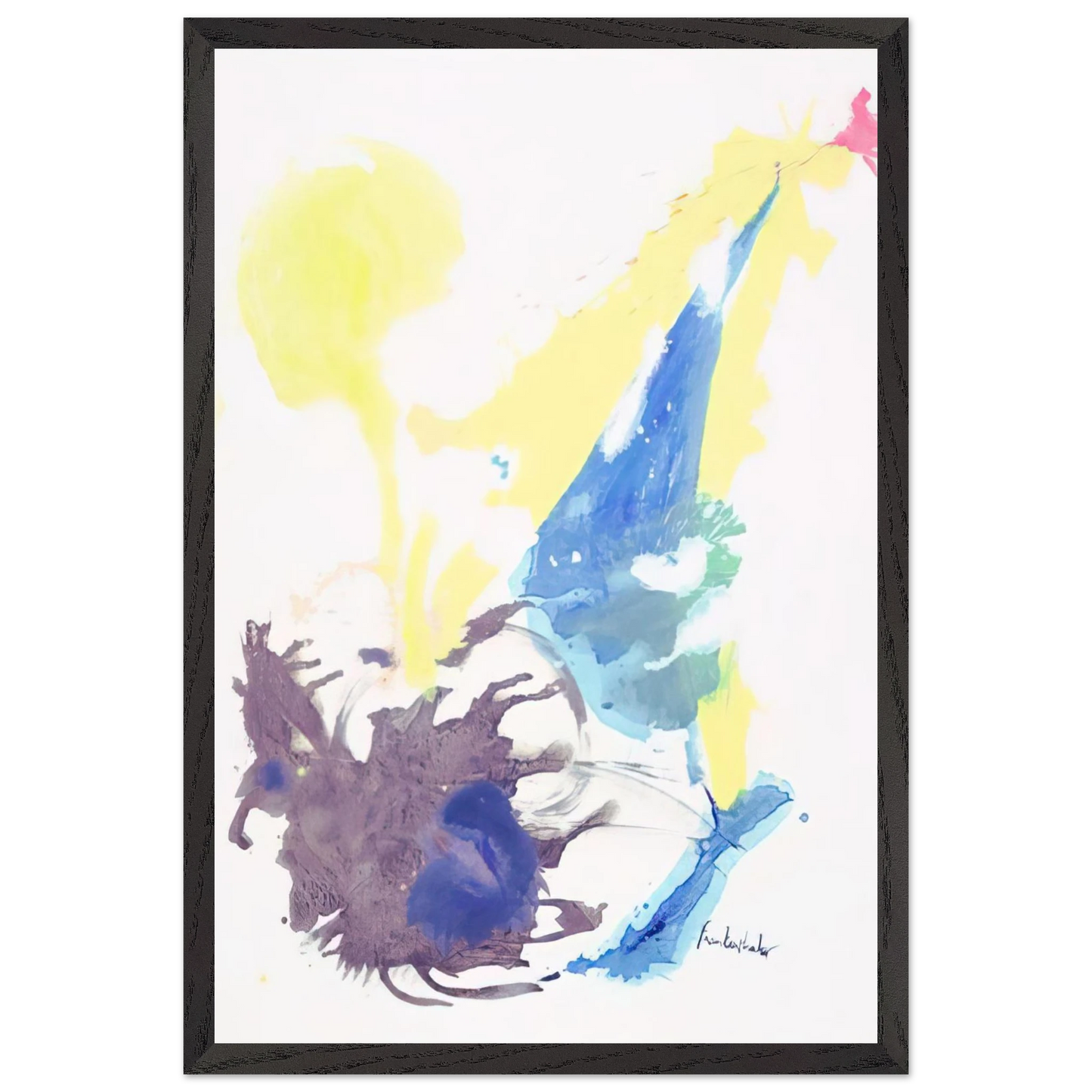 Helen Frankenthaler - Moving Day - 1961 Wall art - 40x50 cm / 16x20 inches - Premium Wooden Framed Poster With Fine Art Paper-canvas - Black frame