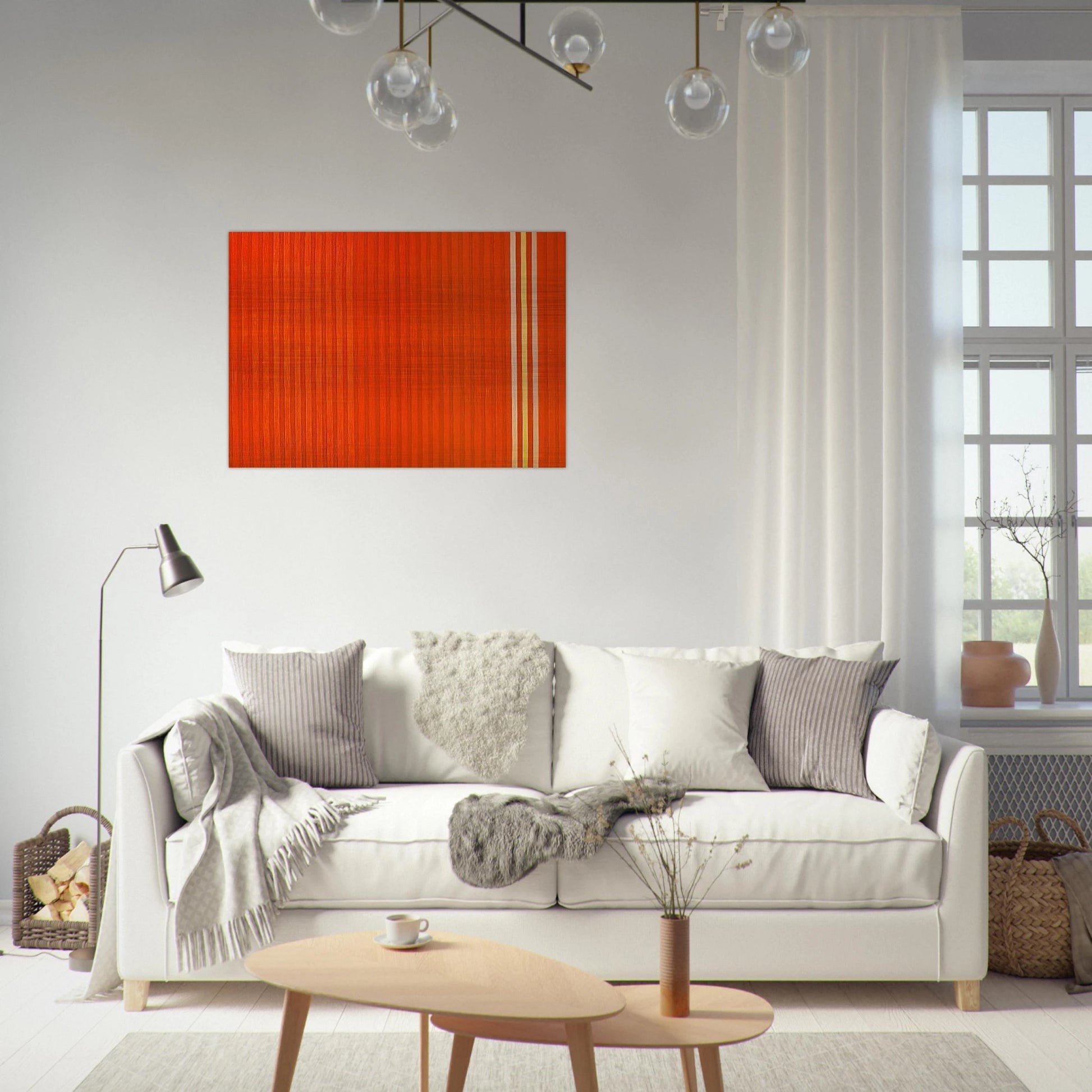Red Devil - 1959 - Gene Davis Brushed Aluminum Print - 70x100 cm / 28x40 inches | Gene Davis Aluminum Print | Gene Davis Prints