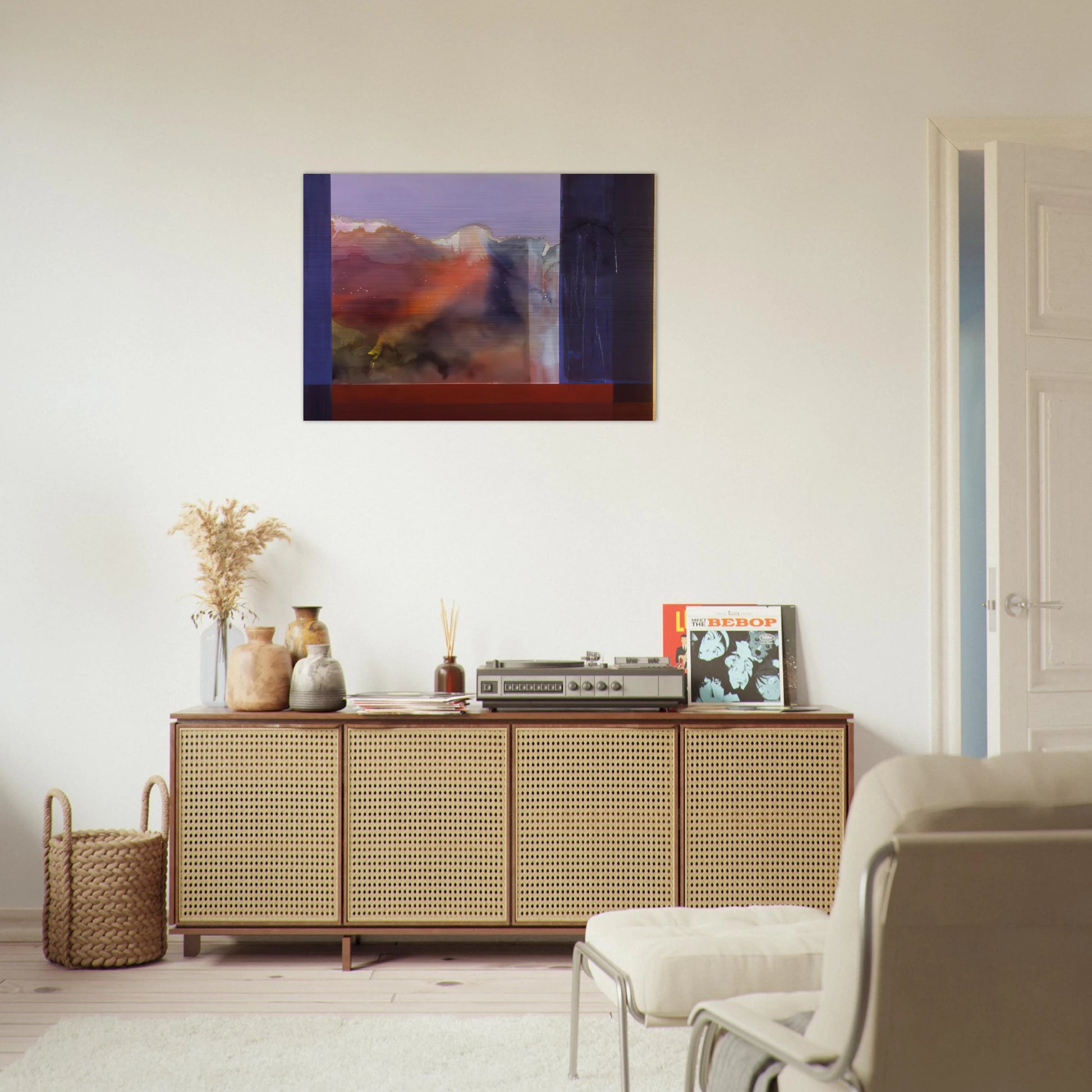 Sixteenth Century - 1985 - Ronnie Landfield Brushed Aluminum Print - 70x100 cm / 28x40 inches | Ronnie Landfield Aluminum Print | Ronnie Landfield Prints