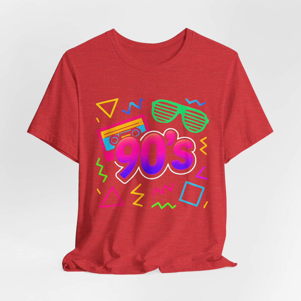 Oldschool-Musik der 90er – Arcade-Vibes. Klassischer 90er-Jahre-Vintage-Look. Retro-T-Shirt „I Heart The Nineties“ aus den 90ern.