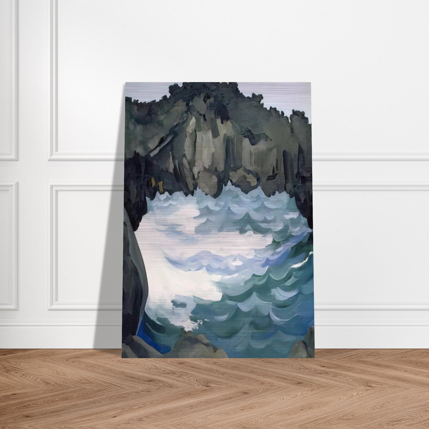 Black Lava Bridge, Hana Coast-No. I - Georgia O'Keeffe Brushed Aluminum Print - 70x100 cm / 28x40 inches | Georgia O'Keeffe Aluminum Print | Georgia O'Keeffe Prints