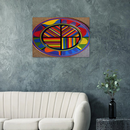 Lines in Four Directions - Sol LeWitt Brushed Aluminum Print - 70x100 cm / 28x40 inches | Sol LeWitt Aluminum Print | Sol LeWitt Prints