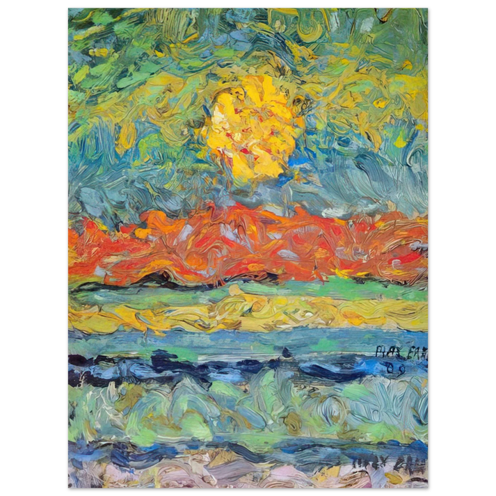 Max Ernst - Landscape with Sun  75x100 cm / 30x40inches Fine Art Poster