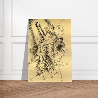 DRAWING FOR ETCHING II 1916 - Wassily Kandinsky Brushed Aluminum Print - 70x100 cm / 28x40 inches | Wassily Kandinsky Aluminum Print | Wassily Kandinsky Prints