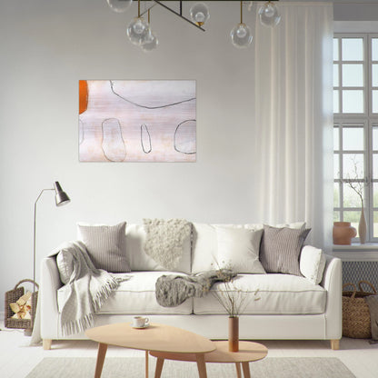 Orange and White - 1962 - William Scott Brushed Aluminum Print - 70x100 cm / 28x40 inches | William Scott Aluminum Print | William Scott Prints