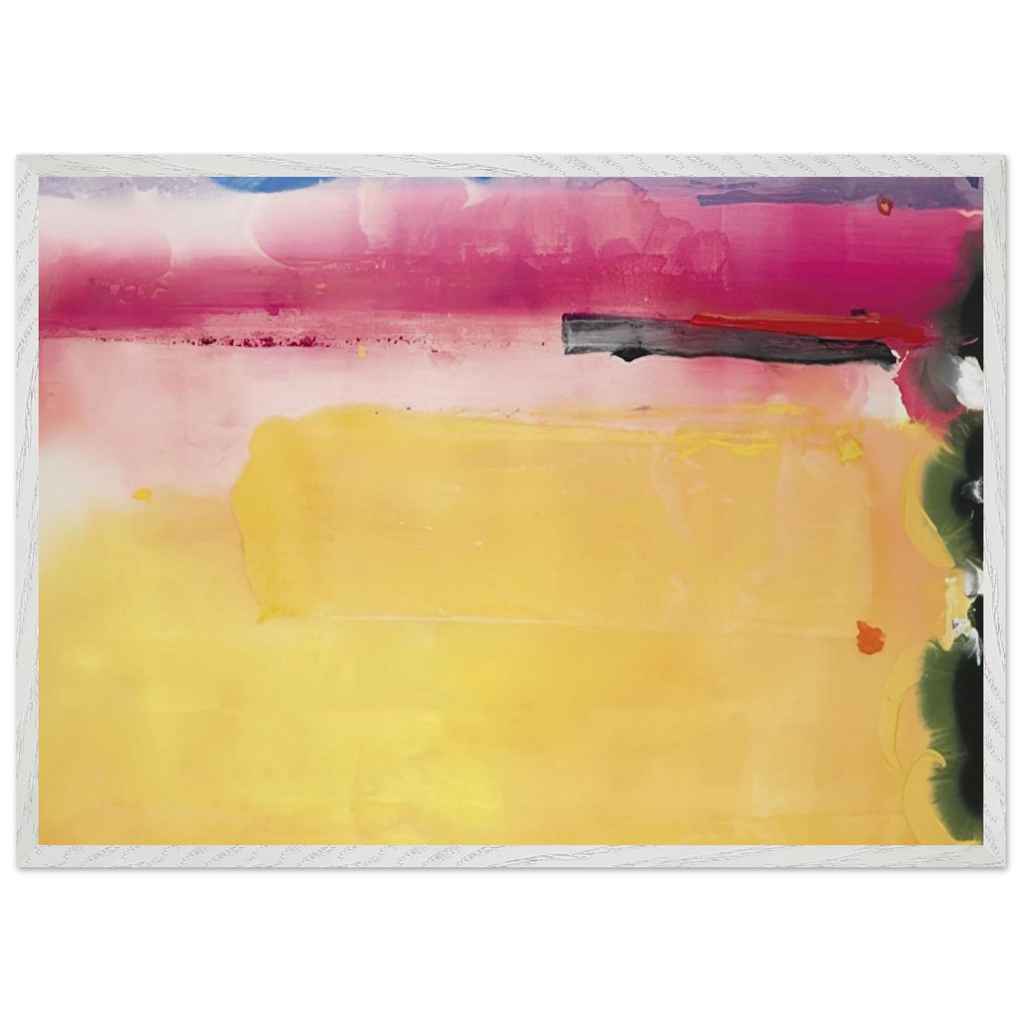 Helen Frankenthaler - Black-Eyed Susan - 1988 Wall art - 30x45 cm / 12x18 inches - Premium Wooden Framed Poster With Fine Art Paper-canvas - White frame