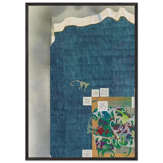 Untitled N17 - Alighiero Boetti 70x100 cm / 28x40 inches Framed Art Print – Black Wooden Frame