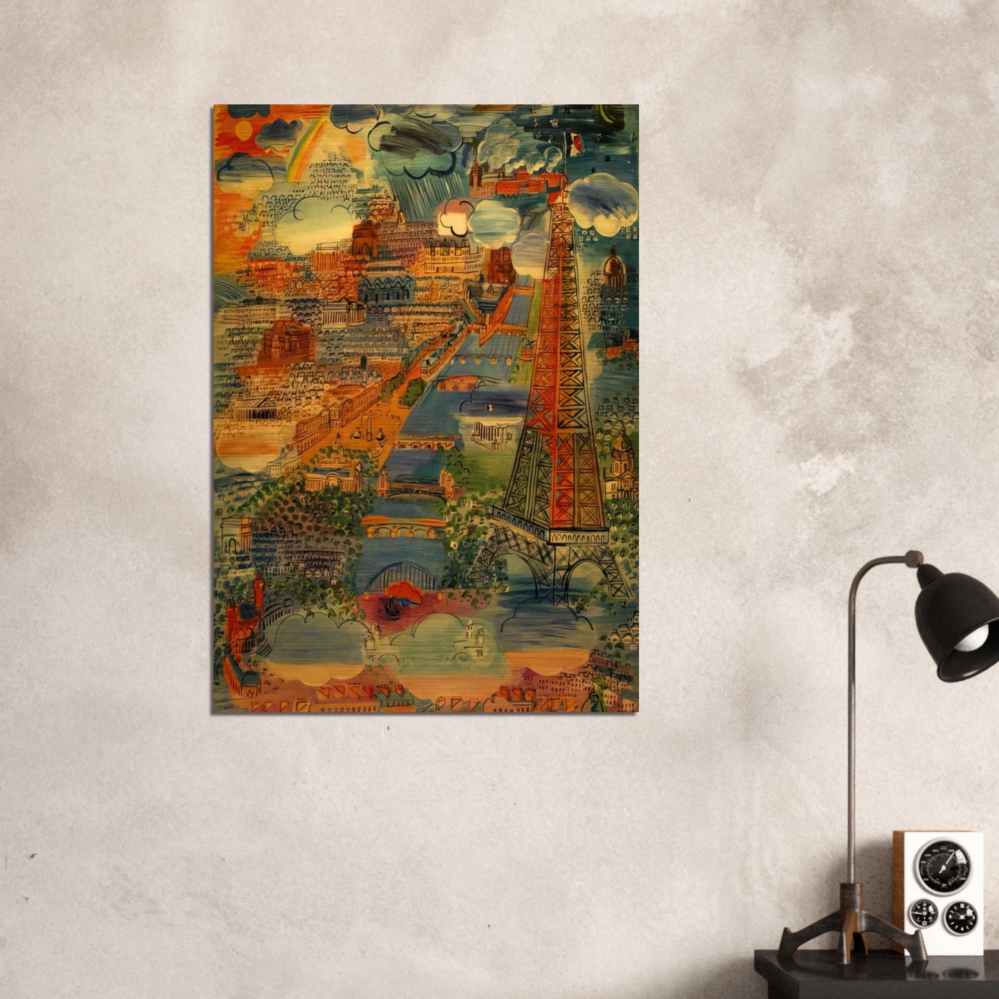PARIS 1934 - Raoul Dufy Brushed Aluminum Print - 70x100 cm / 28x40 inches | Raoul Dufy Aluminum Print | Raoul Dufy Prints