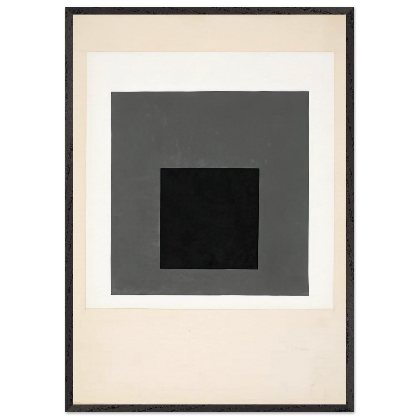 STUDY FOR A HOMAGE TO THE SQUARE 1949 - Josef Albers 70x100 cm / 28x40 inches Framed Art Print – Black Wooden Frame